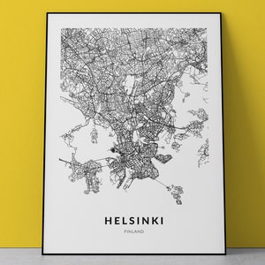 Mapa Helsinek, Finlandia Mapa Helsinek, druk Helsinek, sztuka Helsinek, plakat Helsinki, sztuka ścienna Helsinek, prezent Helsinki, sztuka dekoracyjna Helsinek