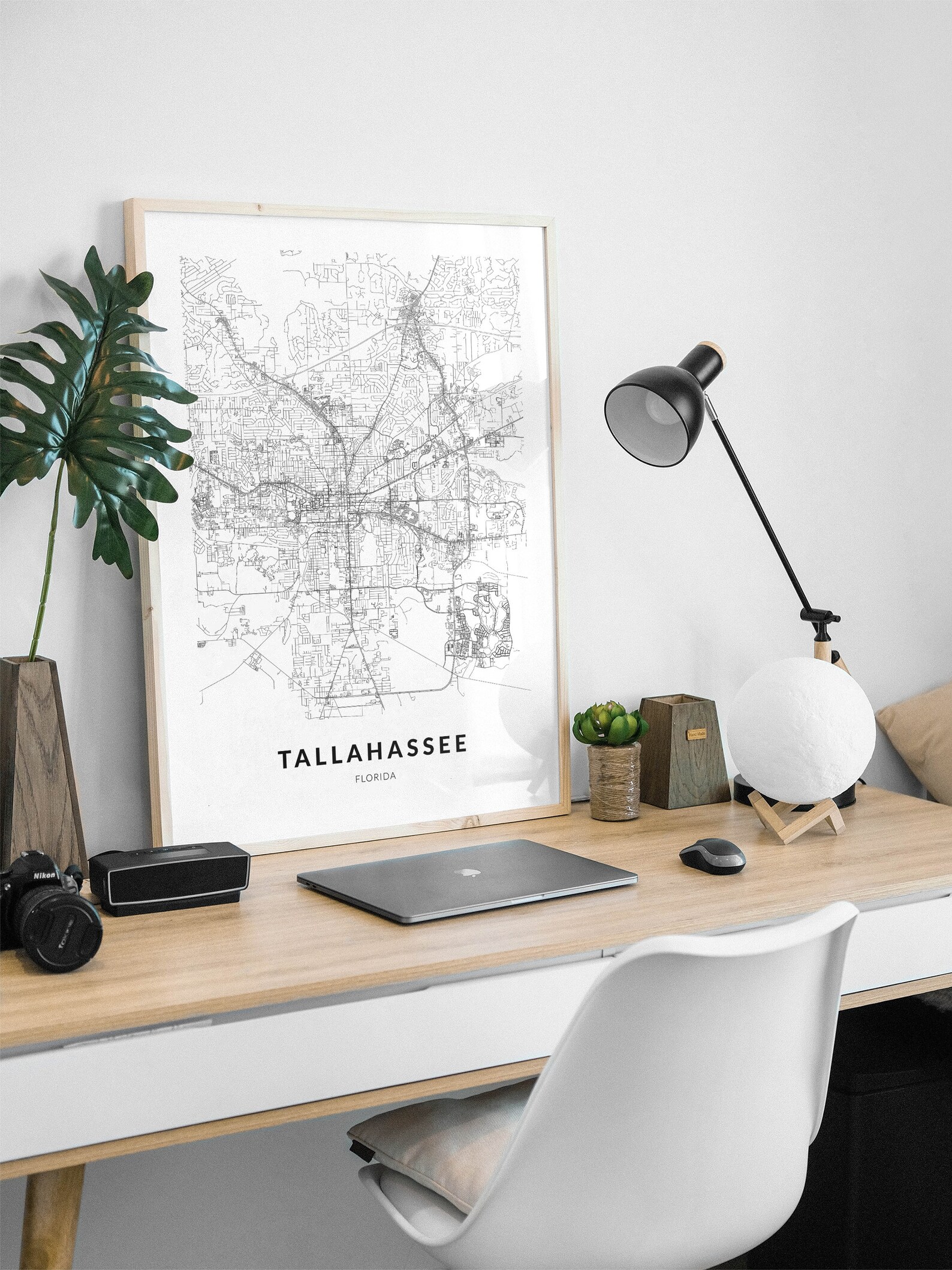 Tallahassee Map Tallahassee Print Tallahassee Poster Etsy