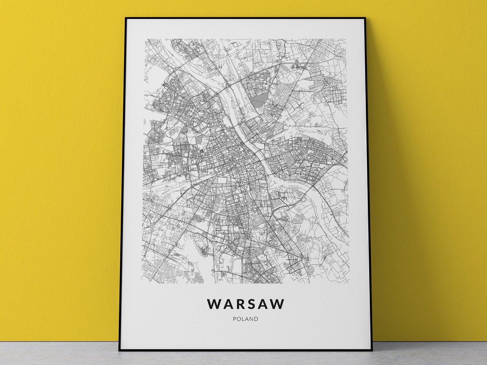 Warsaw Map, Warsaw Poland, Warsaw Print, Warsaw Poster, Warsaw Art ...