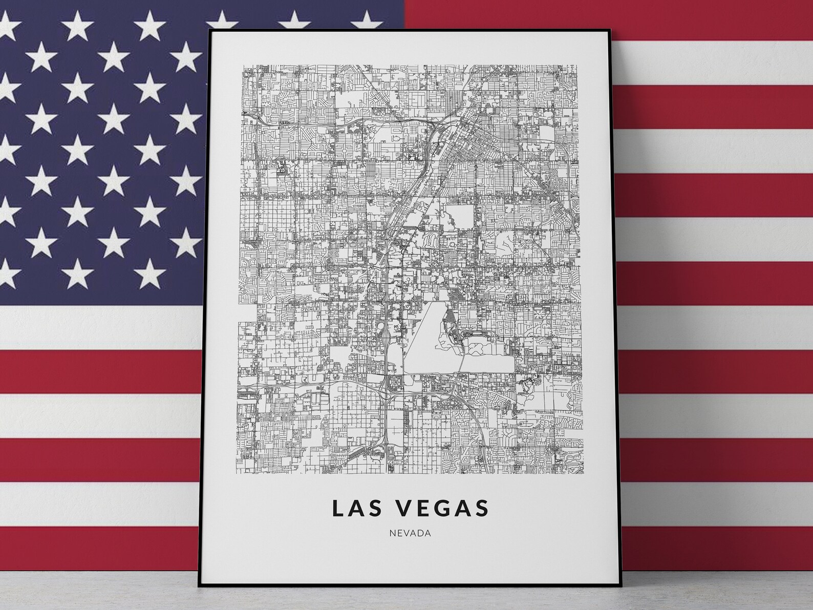 Las Vegas Map Print, Las Vegas Map Poster, Las Vegas Wall Art, Las