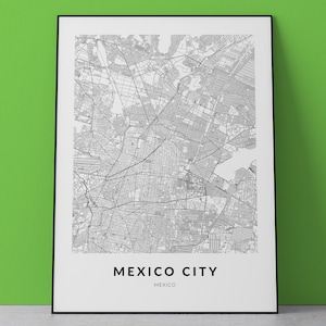 Mexico City map print, Mexico City Poster, Mexico map, Mexico poster, Mexico Gift, Mexico City art, Mexico decor, Mexico art, Mexico print