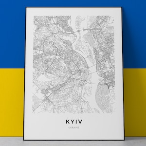 Kyiv Ukraine, Kyiv map, Kyiv poster, Kyiv print, Kyiv gift, Kyiv Travel poster, Kyiv Wall Art, Ukraine Print, Ukraine poster, Ukraine Art