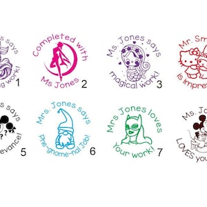 Lehrer Stempel,Stempel mit Name,Lehrer Geschenk Stempel,Lehrer Geschenk Stempel,Lehrer Kommentar Stempel,Stempel für das Schulzimmer,