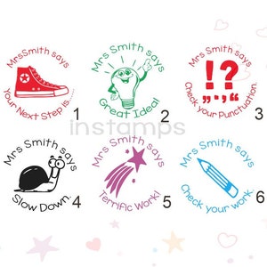 Custom Teacher Stamp,Personalized Name Teacher Stamps,Custom Teacher Gift Stamp,Teacher Comment Stamps,Classroom Stamps