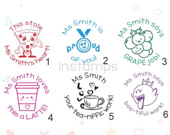 Custom Teacher Stamp,Personalized Teacher Stamps for Classroom,Custom Teacher Gift Stamp,Teacher Comment Stamps, Smart Cookie