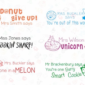 Custom Teacher Stamps,Teacher Gift,Personalized Homework Stamp,Custom Classroom Stamps,Custom Pre-inked Stamps,45x15mm,Custom Your Own Words