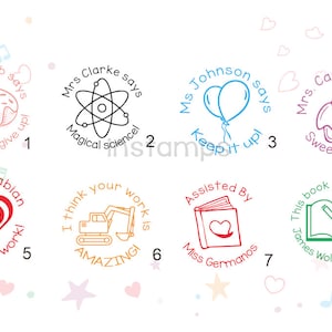 Custom Teacher Stamp,Personalized Name Teacher Stamps,Custom Teacher Gift Stamp,Teacher Comment Stamps,Classroom Stamps