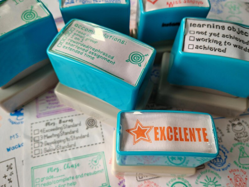 Custom Teacher Stamps for Classroom,personalized Homework Stamp,self ...