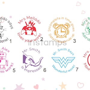 Custom Teacher Stamp,Personalized Name Teacher Stamps,Custom Teacher Gift Stamp,Teacher Comment Stamps,Classroom Stamps,Cute Stamps