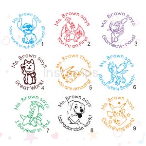 Tampons personnalisés,Cadeaux pour enseignants,Timbres avec logo personnalisé,Pré-encré,Auto-encreur,Cadeau pour enseignant,Toute langue,Tout clipart,taille 38 mm