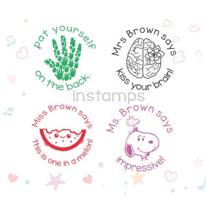 Custom Stamps, Teacher Stamps,Personalized Teacher Stamp,Custom Pre-inked Stamps,Teacher Stamps for Grading,Awesome Work