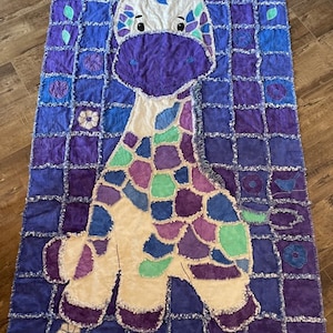 The Giraffe Rag quilt PDF pattern image 1