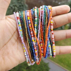 Waist beads with screw clasp - Colorful Bead Belly chain - *NEW COLOURS*