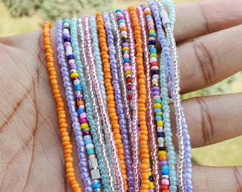 Colourful Waist Beads with clasp - Bead Belly Chain - Screw-on Waistbeads - *NEW COLOURS*