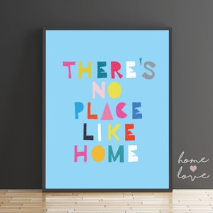 There's no place like home, Judy Garland, Wizard of Oz, Film Book Typography, Quotes, Blue Kids Room Art, Wall Art, Printable Wall Art