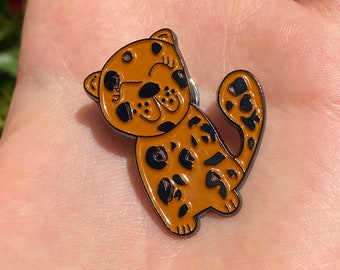 Leopard weiche Emaille Pin