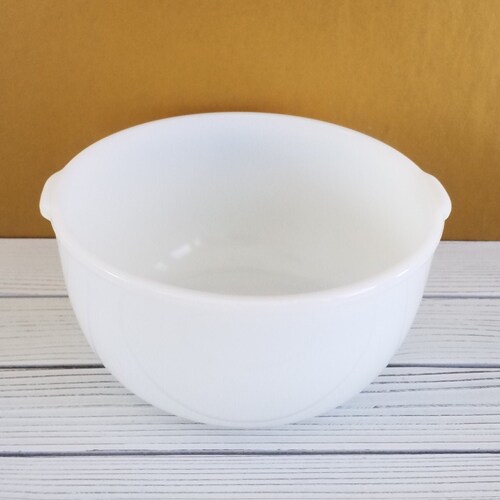 Vintage Mixing Bowl Batter Bowl White Milk Glass Milk Glass Etsy
