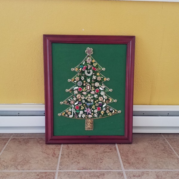 Jewelry Christmas Tree Framed - Etsy