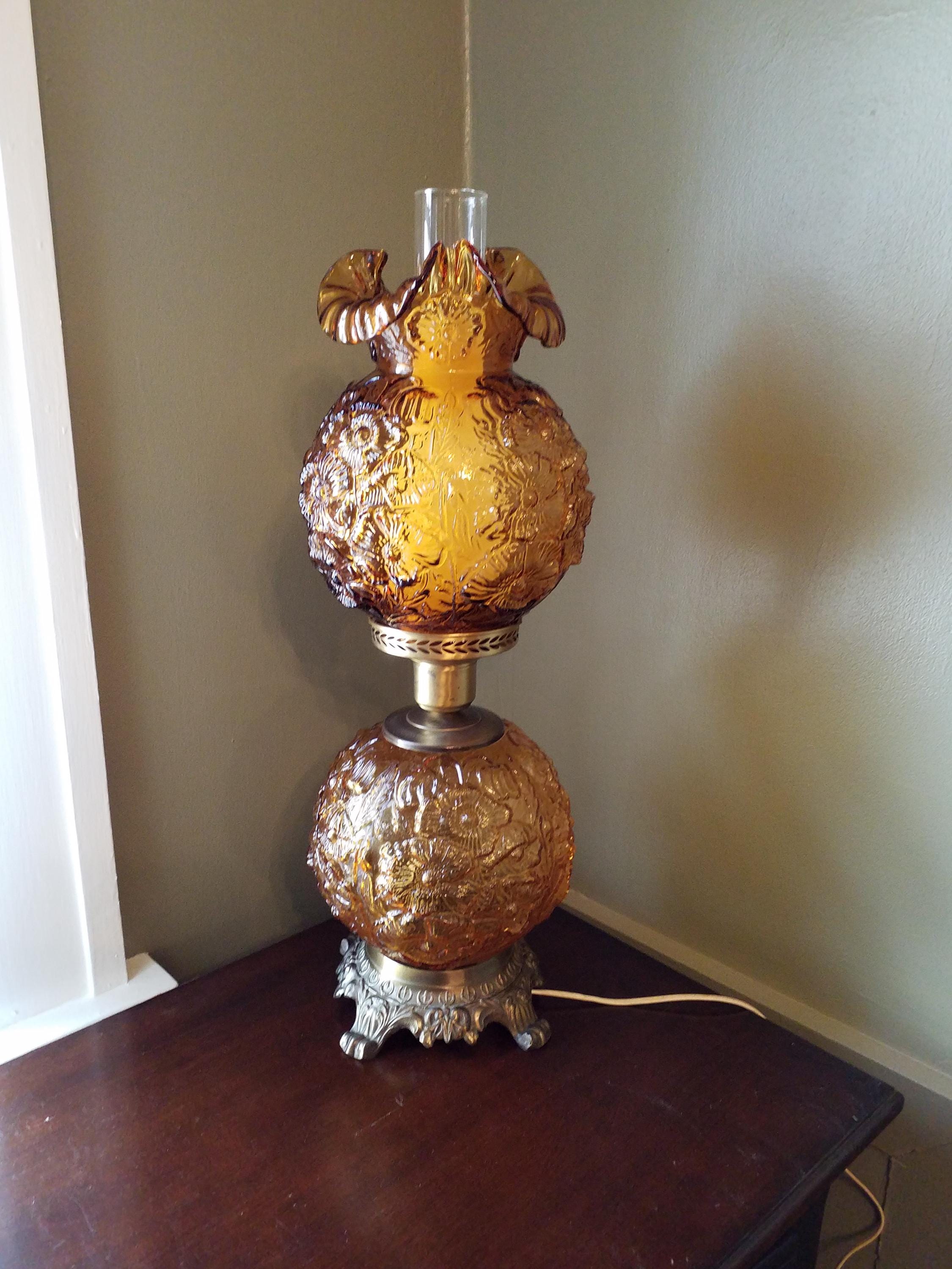 ヴィンテージ　アメリカ　FENTON  ランプ antique & Vintage furniture at's(アッツ)□ / 【LED球付き