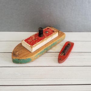 Antique Wooden Toy Boats Rustic
