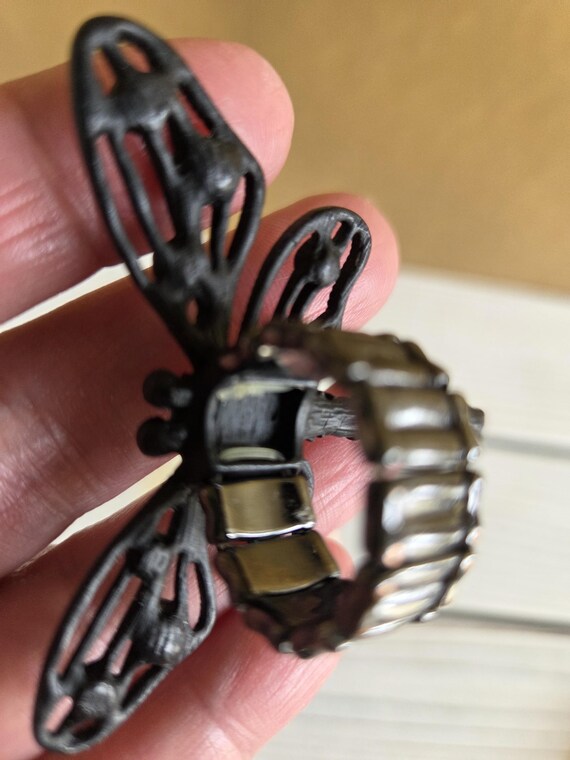 Firefly Rhinestone Ring Vintage - image 6