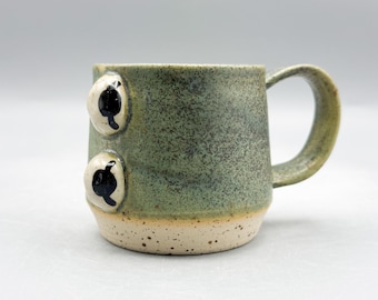 Frog Handmade Speckled Stoneware Mug: Mossy Rock Glaze, 235mL/7.9oz