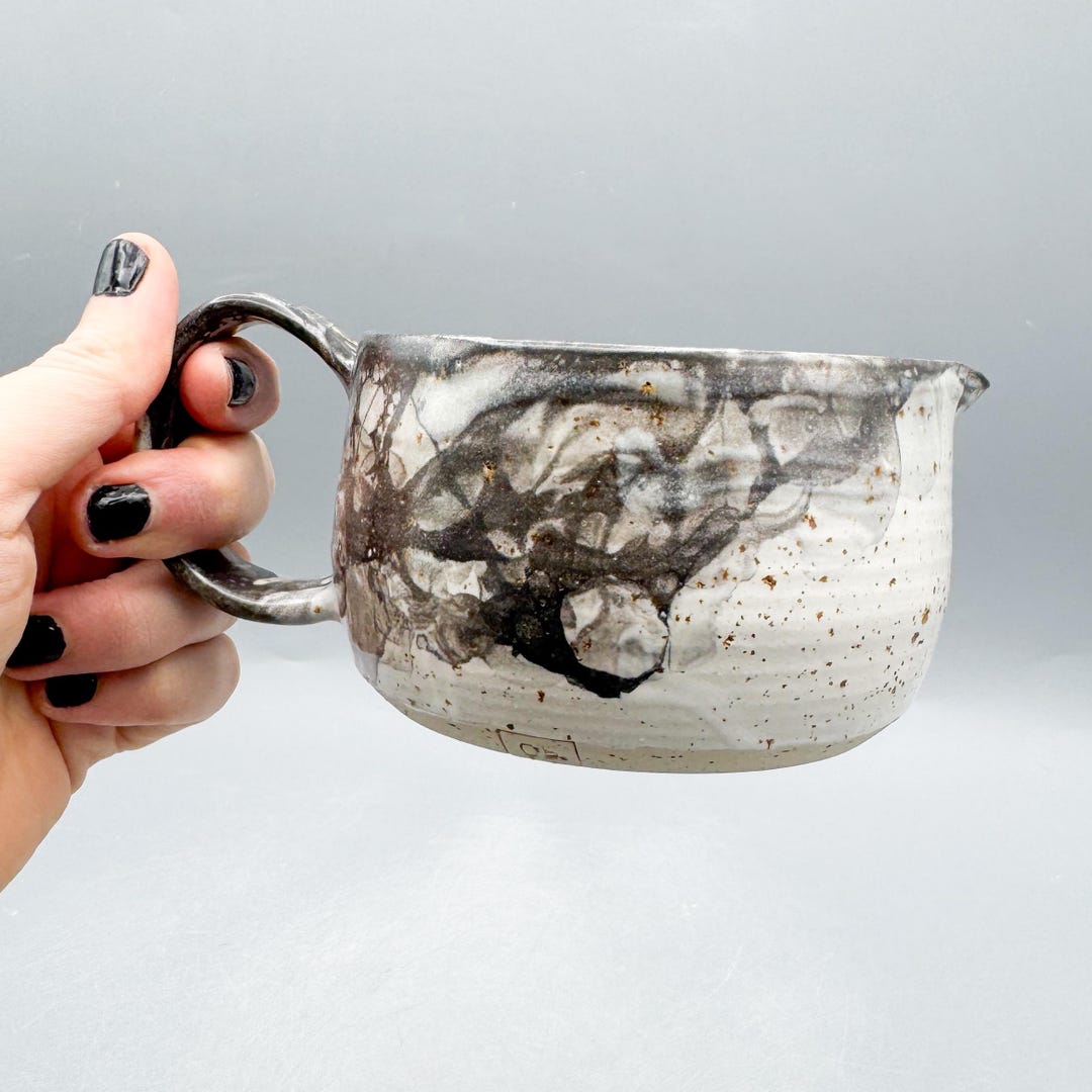Gravy Boat/syrup Jug Handmade Out of Stoneware, Moon Glaze, Holds 280ml ...