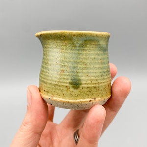 Handmade Stoneware Creamer: Mossy Rock Glaze, Small Jug