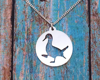 Blue Footed Booby Necklace, Bird Jewelry, Water Fowl Pendant, Bird Lover Gift, Marine Bird Charm, , Sea Bird Necklace, Boobies Necklace