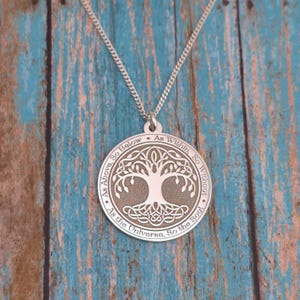 Tree of Life Necklace, As Above, So Below, As the Universe, So the Soul, Hermeticism, Celtic Tree Root, Esoteric Jewelry, Sacred Tree Symbol