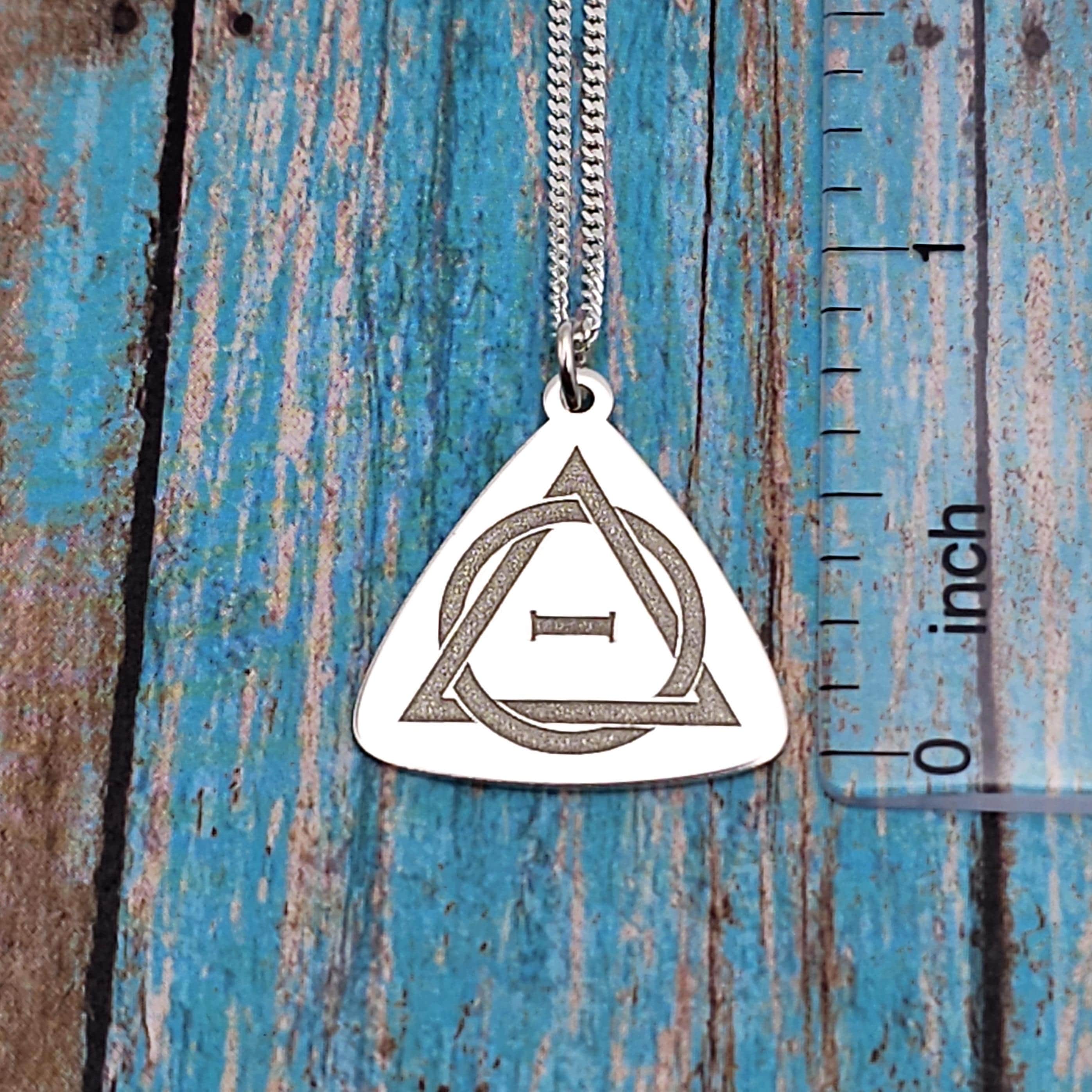 Collier Therian En Argent Sterling 925 - Symbole Thêta Delta - Cadeau Pour Femmes