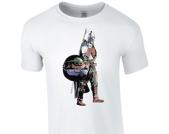 Mandalorian Baby Yoda - Film/ TV Art - Koszulka unisex
