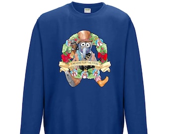 Jestem tu dla jedzenia - Gonzo & Rizzo Wreath - Muppety Opowieść wigilijna - Sztuka filmowa/telewizyjna - Bluza świąteczna unisex