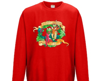 Niech Bóg błogosławi nas wszystkich! - (Kermit) Bob Cratchit i Tiny Tim - Muppety Opowieść wigilijna - Sztuka filmowa/telewizyjna - Bluza świąteczna unisex