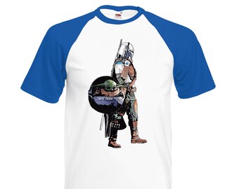 Mandalorian Baby Yoda - Film/ TV Art - Unisex Baseball T-shirt