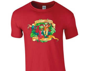Gott segne uns, jeder! - (Kermit) Bob Cratchit und Tiny Tim - Muppets Christmas Carol - Film/ TV Art - Unisex Weihnachten T-Shirt