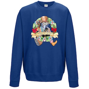 I&#39;m here for the Food - Gonzo & Rizzo Wreath- Muppets Christmas Carol - Film/ TV Art - Unisex Christmas Sweatshirt