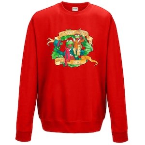God Bless us, Every one! - (Kermit) Bob Cratchit  and Tiny Tim - Muppets Christmas Carol - Film/ TV Art - Unisex Christmas Sweatshirt
