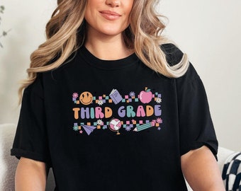 Third Grade Teacher Shirt for First day of School, Back to School Shirt, Teacher Gift, Comfort Colors® Trendy Tee Shirt, Teacher Team Shirt