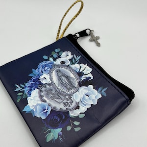 Miraculous Mary Rosary Pouch - Rosary Zipper Pouch - Catholic Rosary Bag - Rosary Purse - Confirmation Gift - Baptism Gift - FHC Gift