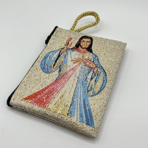 Divine Mery Rosary Pouch - Rosary Zipper Pouch - Catholic Rosary Bag - Rosary Purse - Confirmation Gift - Baptism Gift - FHC Gift