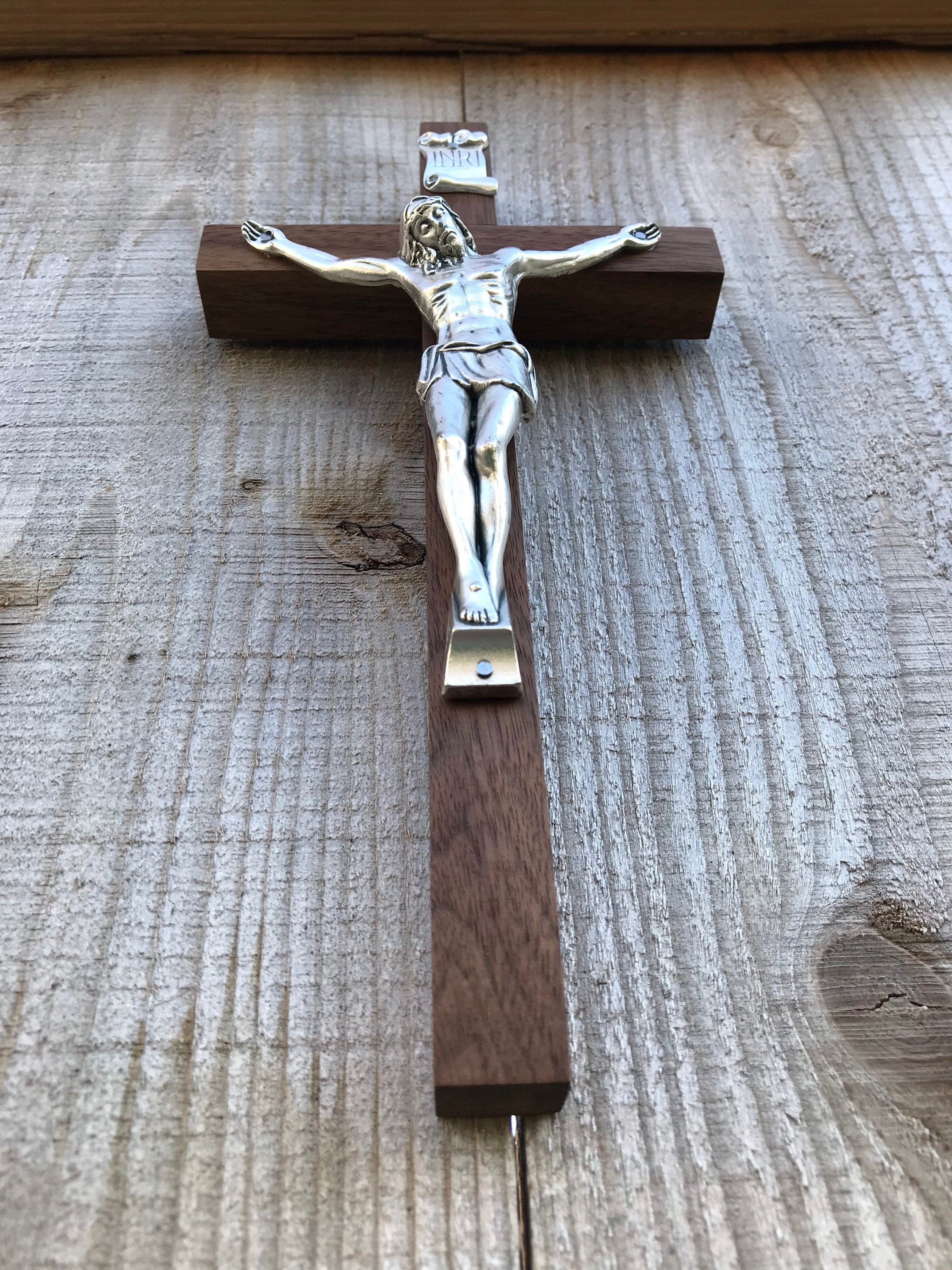 Crucifijo de pared de 10 Madera dura de nogal Cuerpo | Etsy