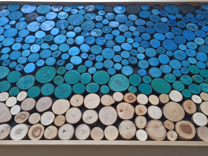 Beach Wood Wall Art Nautical Wall Decor Reclaimed Log Slices Modern Art