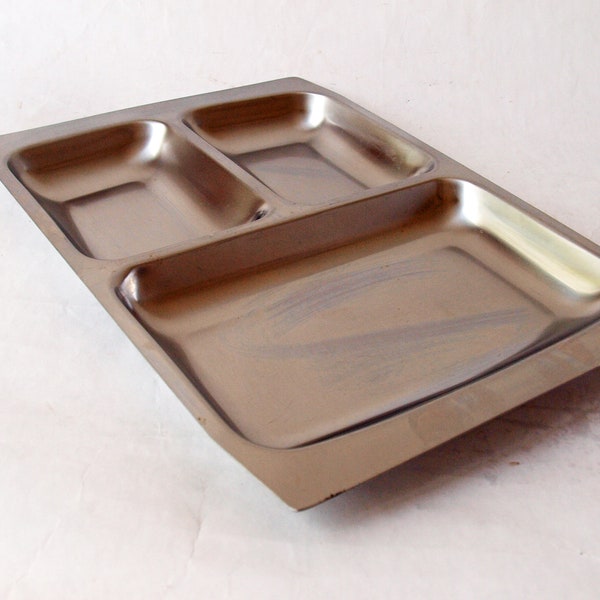 Stainless divided serving tray, Selandia Denmark tray