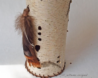 Birkenrinde Behälter, Herzstück, Woodland Hochzeitsdekor, natürliche Vase