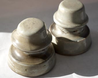 Vintage insulators, Telephone Pole insulator, Bookends