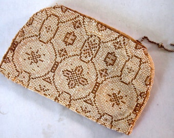 Vintage Beaded bag, Beaded clutch