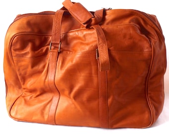 Vintage Leder Reisetasche, Weicher Leder Koffer