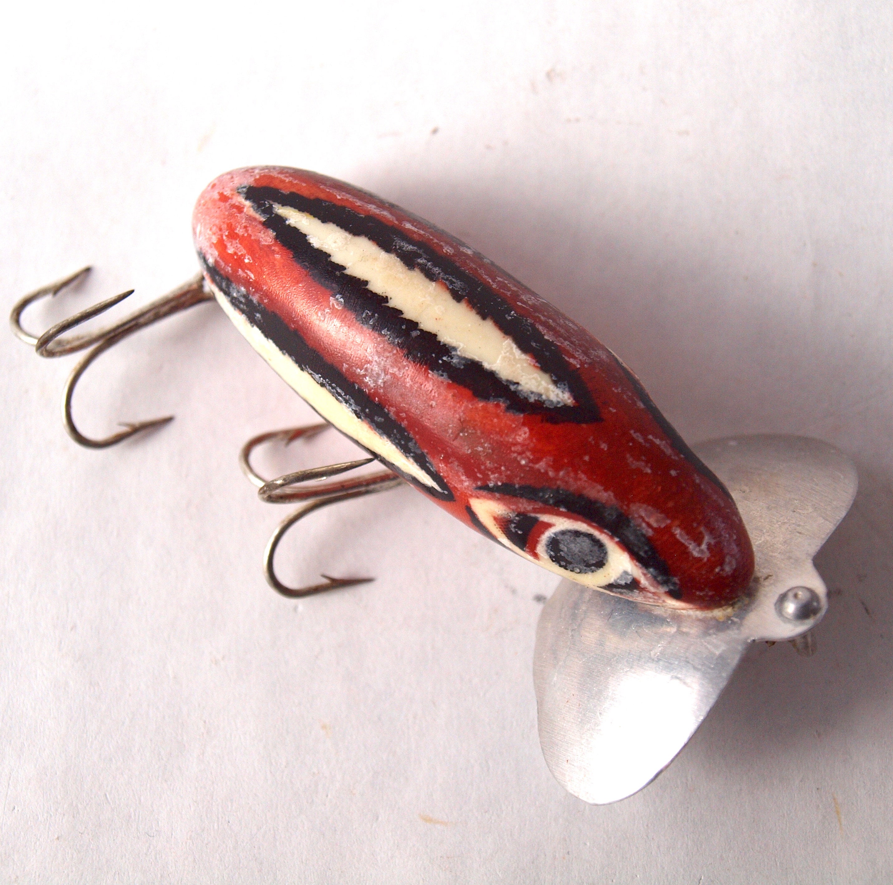 Vintage Fred Arbogast Jitterbug, Double Treble Hook Lure, in Rough  Condition 