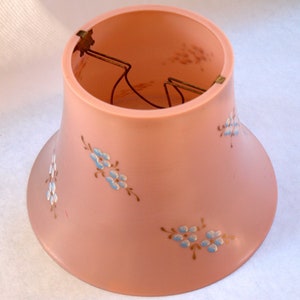 Lamp shade, vintage pink hand painted lamp shade